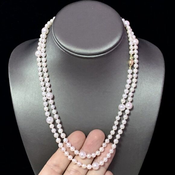 Akoya Pearl Necklace 14k Yellow Gold 37.25" 8.5 mm Certified $5,950 114457 - Picture 6 of 12